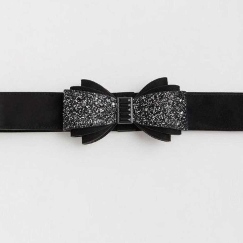 Torrid Black Bow Glitter Belt size 1